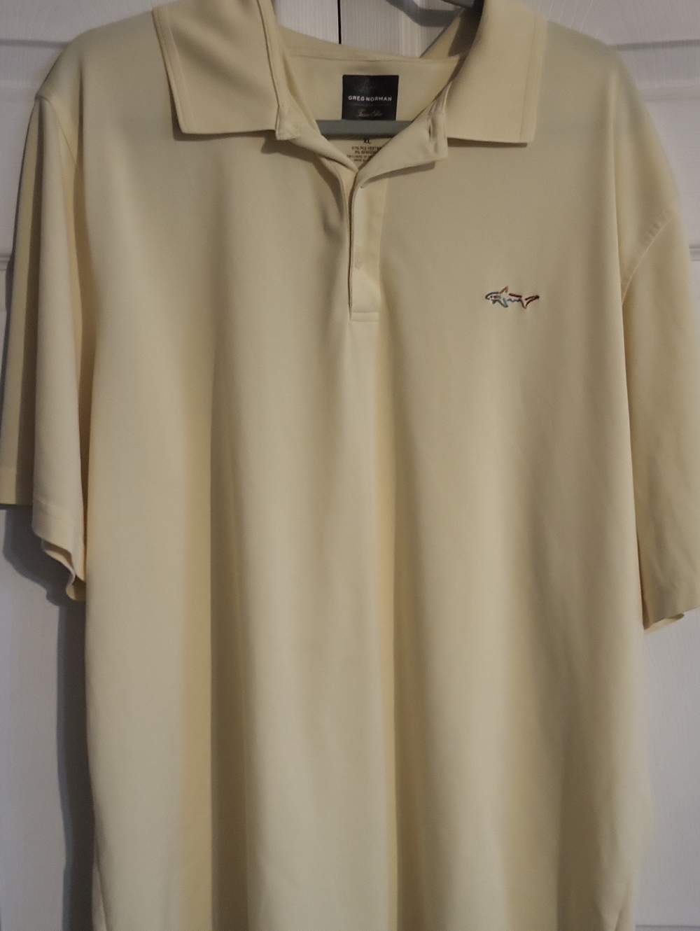 Greg Norman Collection Pale Yellow Men’s Short Sleeve Polo